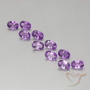 3.94ctw Natürlicher Lilaisch-violett Amethyst, Oval, VVS-VS