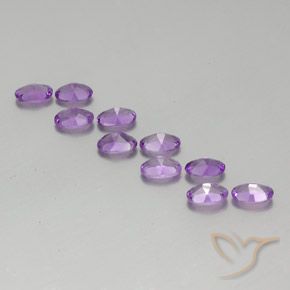3.94 ct natürliche Lilaisch-violett Amethyst-Edelsteine, Oval, VVS-VS