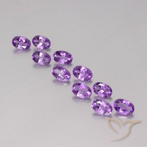 4.18ctw Natürlicher Lilaisch-violett Amethyst, Oval, VVS-VS
