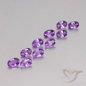 4.18 ct natürliche Lilaisch-violett Amethyst-Edelsteine, Oval, VVS-VS