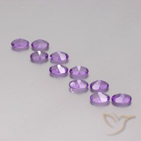 4.18 ct natürliche Lilaisch-violett Amethyst-Edelsteine, Oval, VVS-VS
