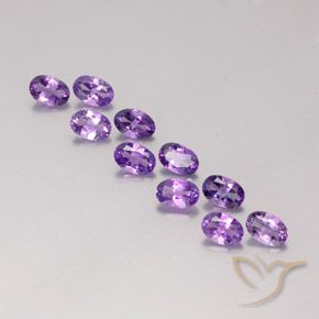 3,97 ct natürliche violetter Amethyst-Edelsteine, Oval Schliff, VVS-VS