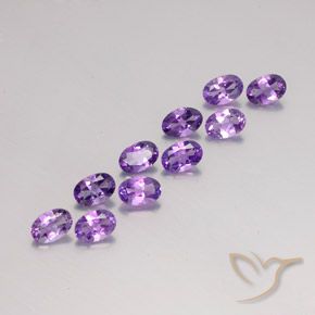 3,97 ct natürliche violetter Amethyst-Edelsteine, Oval Schliff, VVS-VS