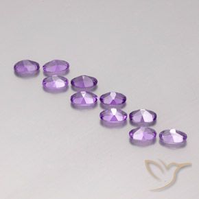 3,97 ct natürliche violetter Amethyst-Edelsteine, Oval Schliff, VVS-VS