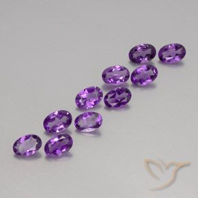 3.86 ct natürliche Mitteldunkles Violettviolett Amethyst-Edelsteine, Oval, VVS-VS