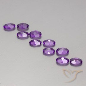 3.86 ct natürliche Mitteldunkles Violettviolett Amethyst-Edelsteine, Oval, VVS-VS