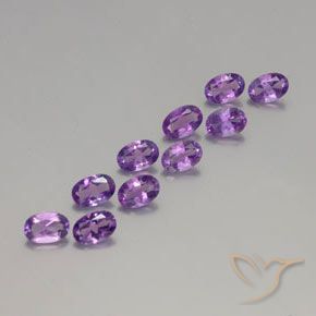 4.05 ct natürliche Rosaig-violett Amethyst-Edelsteine, Oval, VVS-VS