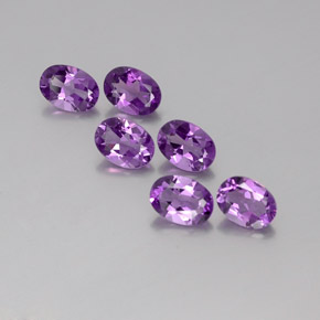 4,16 ct natürliche Rosaviolett Amethyst-Edelsteine, Oval Schliff, VVS-VS