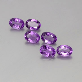 4,21 ct natürliche Tief rosaviolett Amethyst-Edelsteine, Oval Schliff, VVS-VS