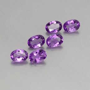 4,21 ct natürliche Tief rosaviolett Amethyst-Edelsteine, Oval Schliff, VVS-VS