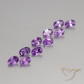 4.12 ct natürliche Mittelviolettes Violett Amethyst-Edelsteine, Oval, VVS-VS