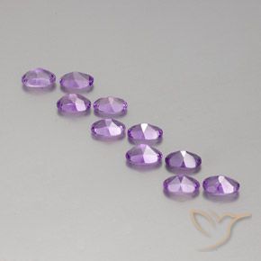 4.12 ct natürliche Mittelviolettes Violett Amethyst-Edelsteine, Oval, VVS-VS