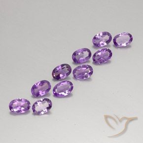 3.45 ct natürliche Mittelrosa Violett Amethyst-Edelsteine, Oval, VVS-VS