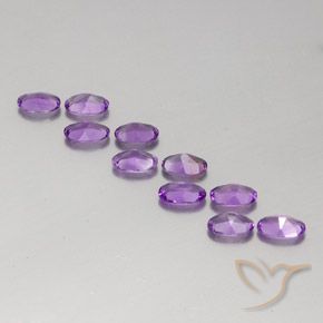 3.45 ct natürliche Mittelrosa Violett Amethyst-Edelsteine, Oval, VVS-VS
