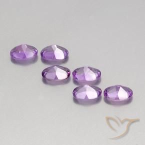 4.29 ct natürliche Mittelviolett Amethyst-Edelsteine, Oval, VVS-VS