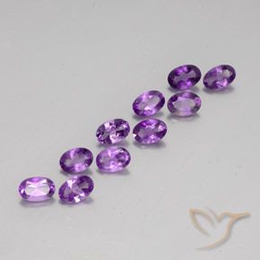 3.70 ct natürliche Lilaisch-violett Amethyst-Edelsteine, Oval, VVS-VS