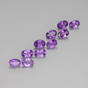 3,75 ct natürliche Mittelviolett Amethyst-Edelsteine, Oval Schliff, VVS-VS