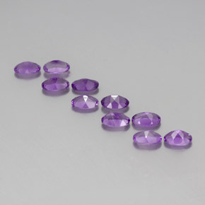 3,75 ct natürliche Mittelviolett Amethyst-Edelsteine, Oval Schliff, VVS-VS