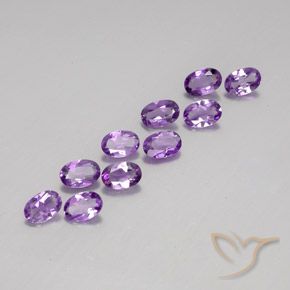 3.62 ct natürliche Mitteldunkles Violettviolett Amethyst-Edelsteine, Oval, VVS-VS