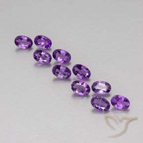 4.02ctw Natürlicher Tiefviolettes Violett Amethyst, Oval, VVS-VS