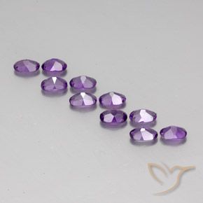 4.02 ct natürliche Tiefviolettes Violett Amethyst-Edelsteine, Oval, VVS-VS