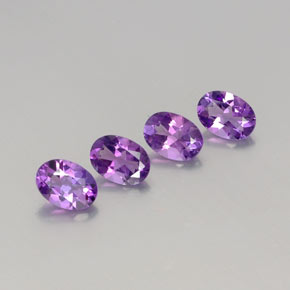 2,85 ct natürliche Mittelviolett Amethyst-Edelsteine, Oval Schliff, VVS-VS