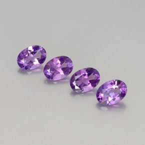 2,85 ct natürliche Mittelviolett Amethyst-Edelsteine, Oval Schliff, VVS-VS