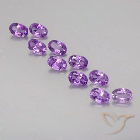 4.10ctw Natürlicher Mitteldunkles Violettviolett Amethyst, Oval, VVS-VS