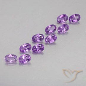 4.10 ct natürliche Mitteldunkles Violettviolett Amethyst-Edelsteine, Oval, VVS-VS