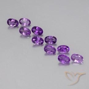 4.00ctw Natürlicher Mittelviolettes Violett Amethyst, Oval, VVS-VS