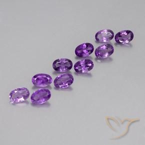 4.00 ct natürliche Mittelviolettes Violett Amethyst-Edelsteine, Oval, VVS-VS