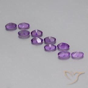 4.00 ct natürliche Mittelviolettes Violett Amethyst-Edelsteine, Oval, VVS-VS