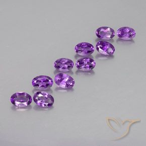 4.64 ct natürliche Mittelviolettes Violett Amethyst-Edelsteine, Oval, VVS-VS