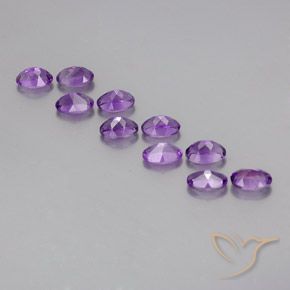 4.64 ct natürliche Mittelviolettes Violett Amethyst-Edelsteine, Oval, VVS-VS