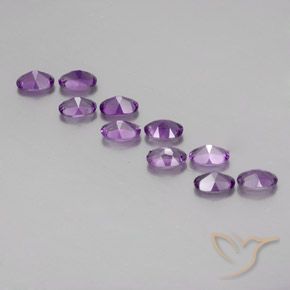 4.05 ct natürliche Lilaisch-violett Amethyst-Edelsteine, Oval, VVS-VS