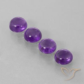 8,29 ct natürliche Mittel-helles Violett Amethyst-Edelsteine, Rund Schliff, Transparent