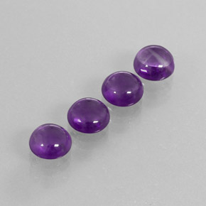 7.11 ct natürliche Mittelviolett Amethyst-Edelsteine, Rund Schliff, Transparent