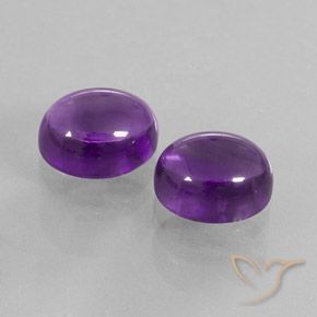 8.38 ct natürliche Mittelviolett Amethyst-Edelsteine, Oval, Transparent