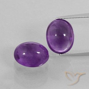 8.82 ct natürliche Mittelviolett Amethyst-Edelsteine, Oval, Transparent