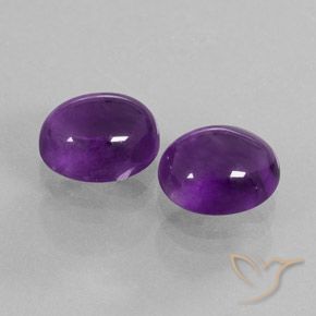7.89 ct natürliche Mittelviolett Amethyst-Edelsteine, Oval, Transparent