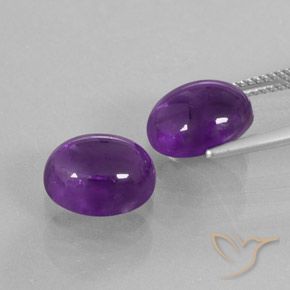 7.89 ct natürliche Mittelviolett Amethyst-Edelsteine, Oval, Transparent