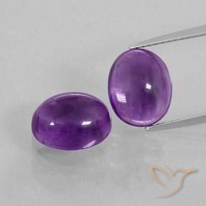 7.61ctw Natürlicher Mittelviolett Amethyst, Oval, Transparent
