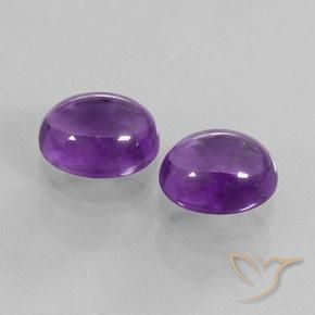 7.61 ct natürliche Mittelviolett Amethyst-Edelsteine, Oval, Transparent