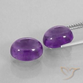 7.61 ct natürliche Mittelviolett Amethyst-Edelsteine, Oval, Transparent