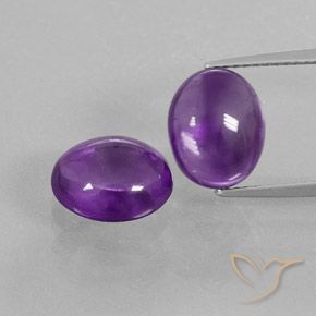 7.54 ct natürliche Mittelviolett Amethyst-Edelsteine, Oval, Transparent