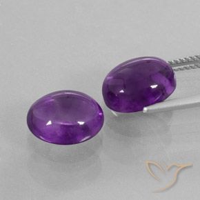 7.54 ct natürliche Mittelviolett Amethyst-Edelsteine, Oval, Transparent