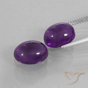 7.43 ct natürliche Mittelviolett Amethyst-Edelsteine, Oval, Transparent