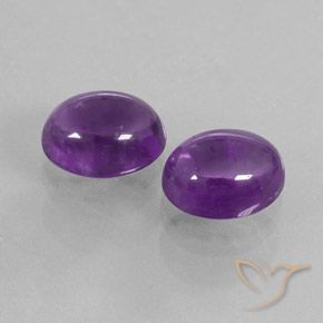 7.44 ct natürliche Mittelviolett Amethyst-Edelsteine, Oval, Transparent