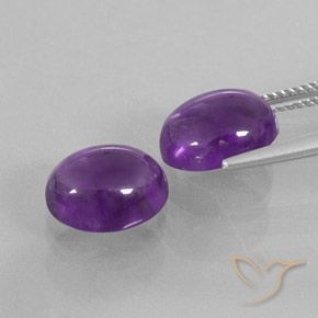 7.44 ct natürliche Mittelviolett Amethyst-Edelsteine, Oval, Transparent