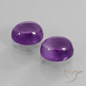 8.10 ct natürliche Mittelviolett Amethyst-Edelsteine, Oval, Transparent